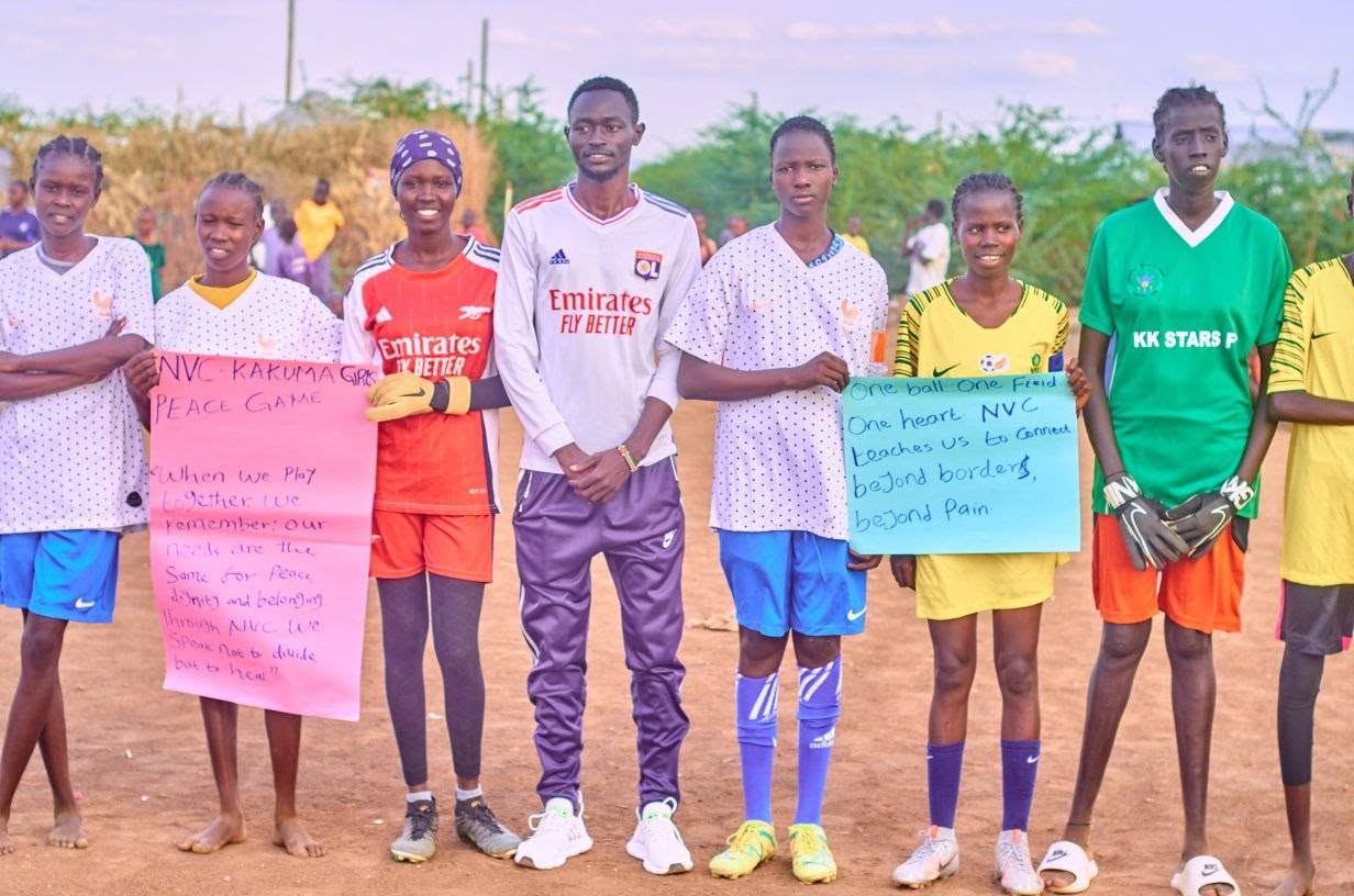 Young people participating in Sports for Peace activities in Kakuma
