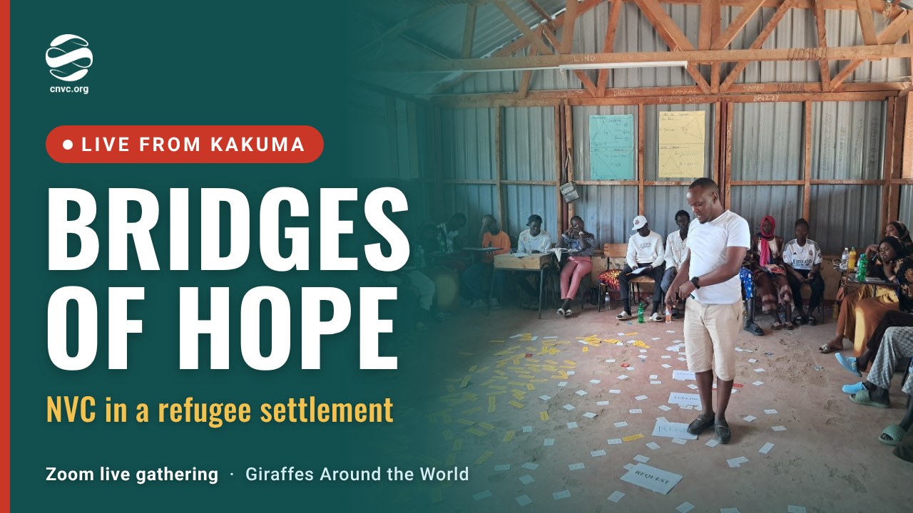 Watch the Giraffes Around the World gathering: Bridges of Hope, NVC in a refugee settlement
